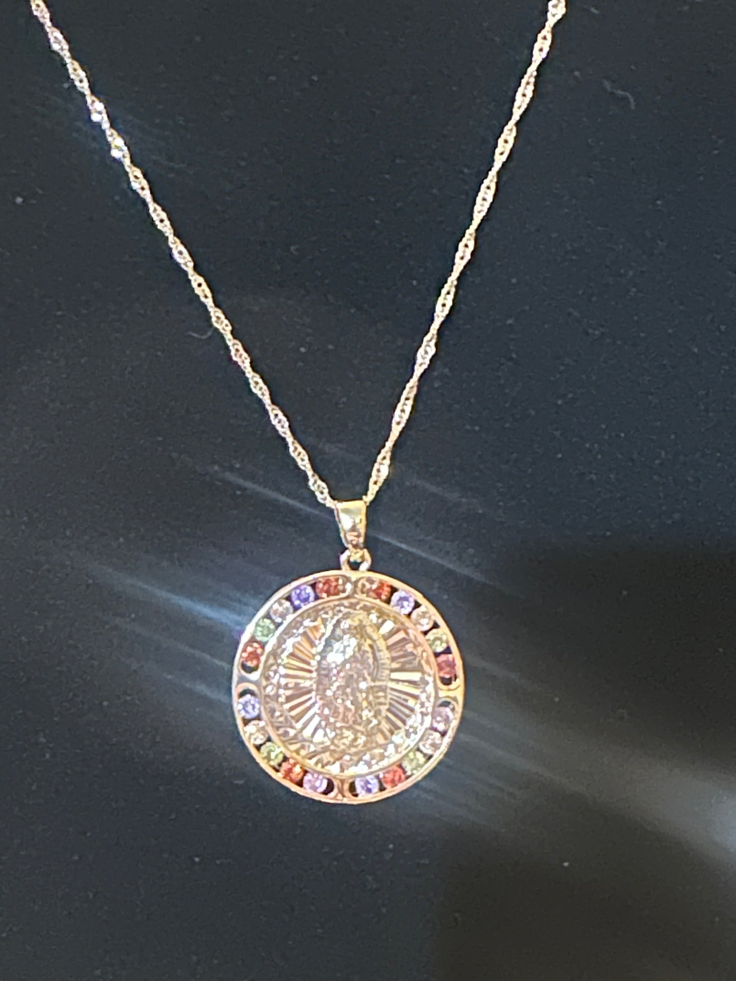 18k gold filled necklace and pendant