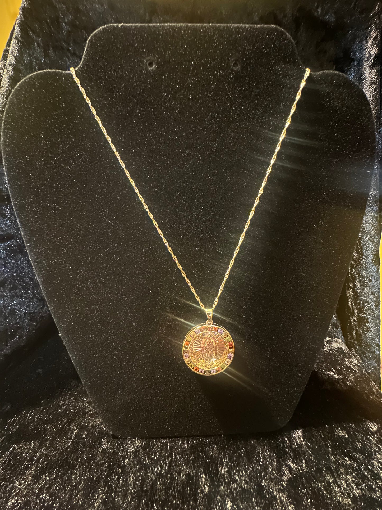 18k gold filled necklace and pendant