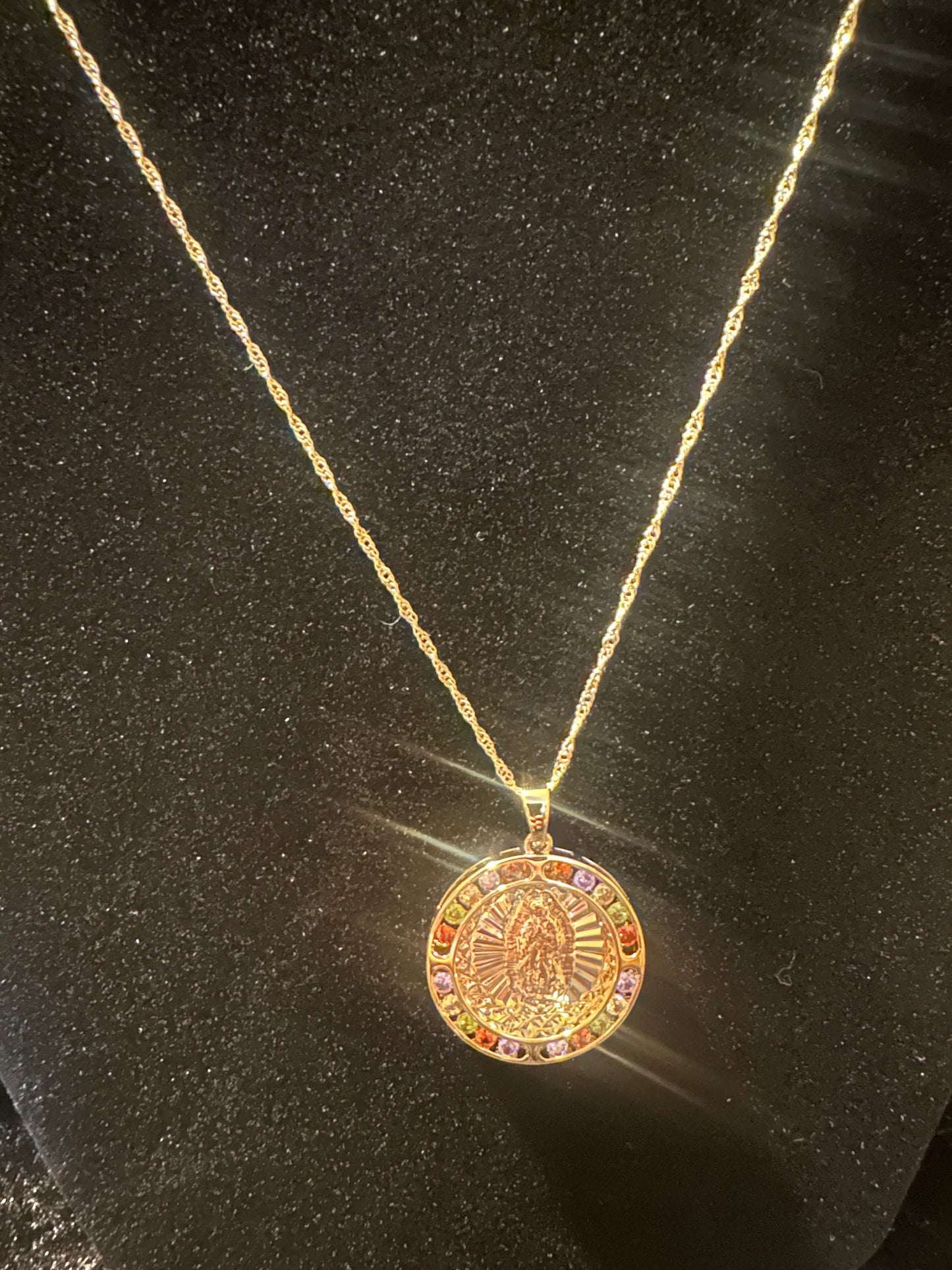 18k gold filled necklace and pendant