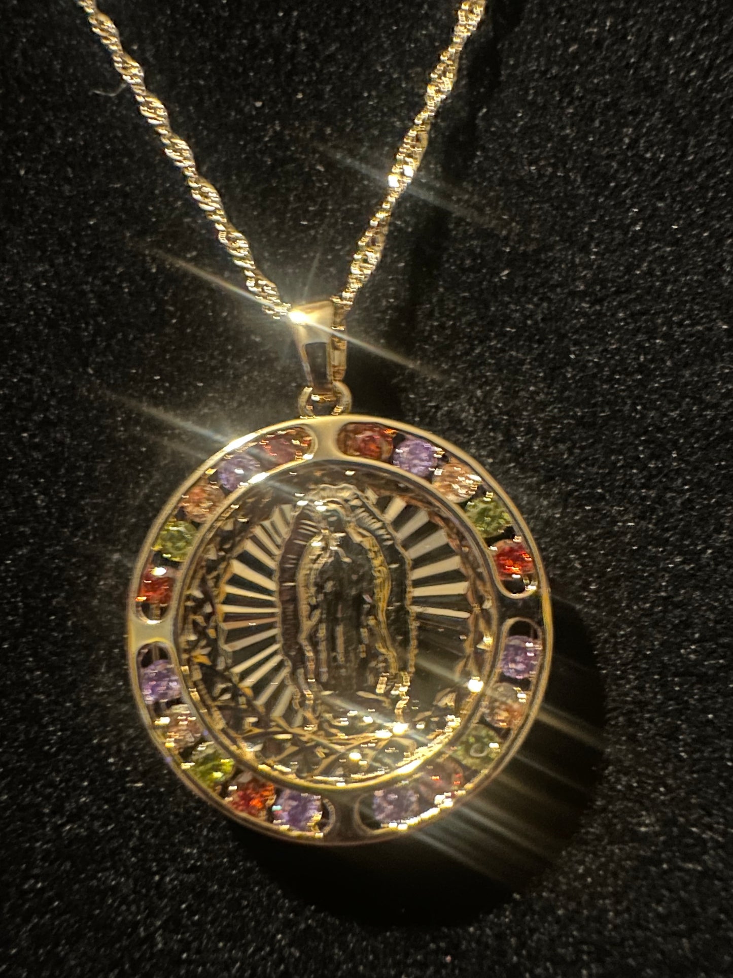 18k gold filled necklace and pendant
